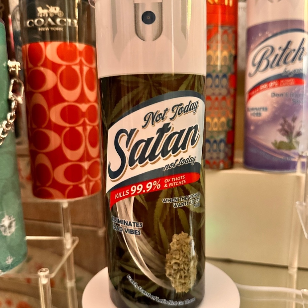 Not Today Satan Air Freshener tumbler